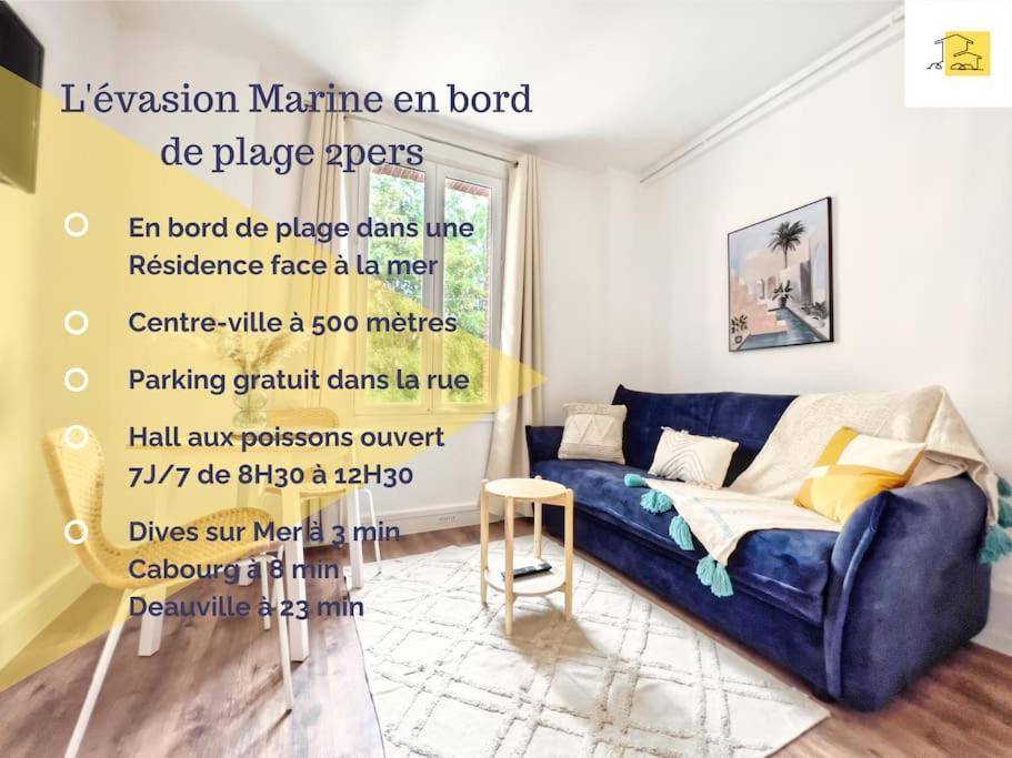 L'Evasion Marine A La Plage 2P Houlgate Extérieur photo